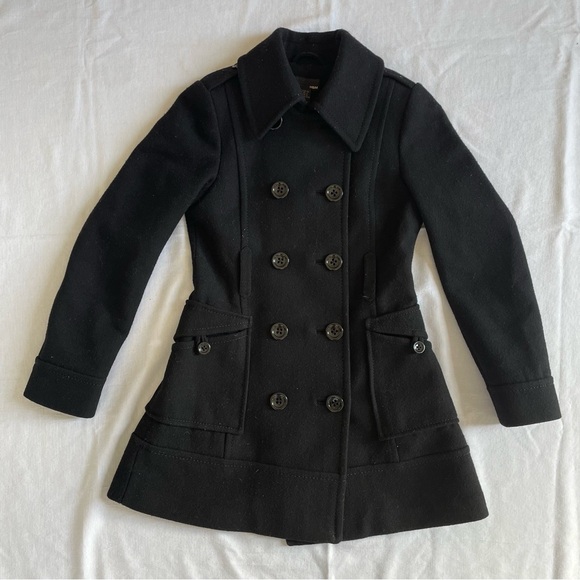 H&M Puff Bell shaped Collard Pea Coat - Picture 1 of 5